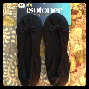 Black Satin Isotoners